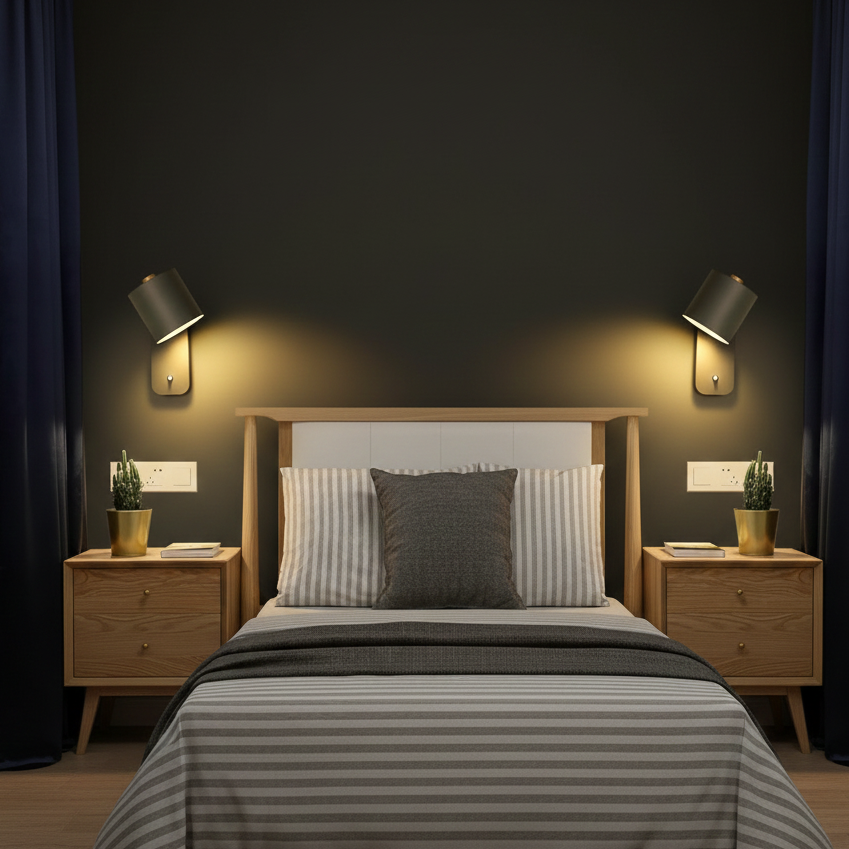 Moderna Lampada da Parete LED Nordica con Interruttore - Set di 2