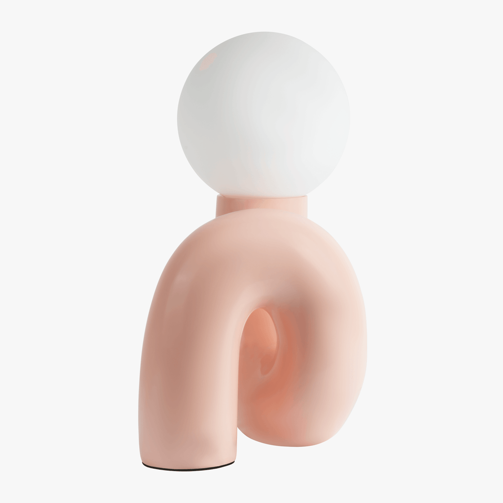 Avellon | Elegante Lampada da Tavolo con Base Scultorea e Luce Ambientale Soffusa