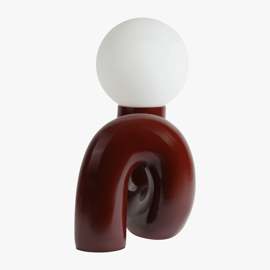 Avellon | Elegante Lampada da Tavolo con Base Scultorea e Luce Ambientale Soffusa