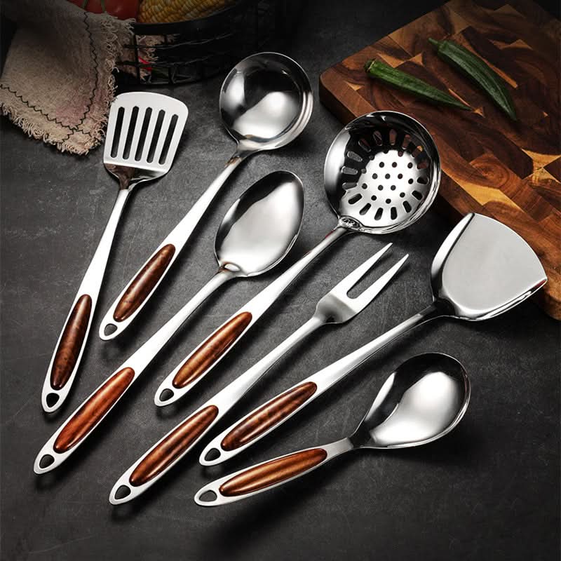 PROCHEF - Set di utensili da cucina in acciaio inossidabile per una cucina durevole, ergonomica e precisa con design elegante