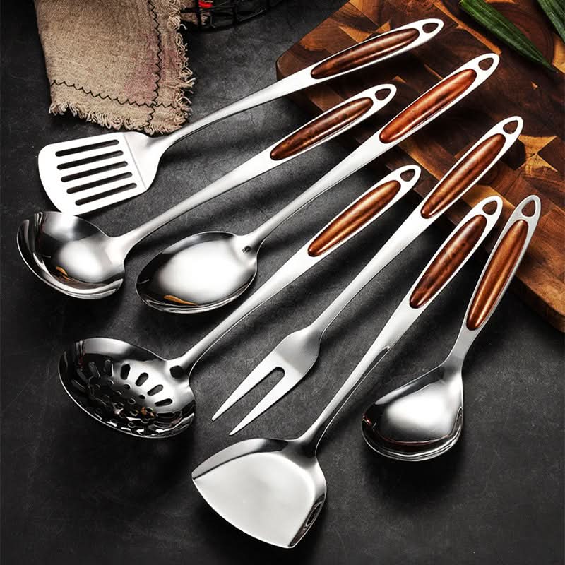 PROCHEF - Set di utensili da cucina in acciaio inossidabile per una cucina durevole, ergonomica e precisa con design elegante