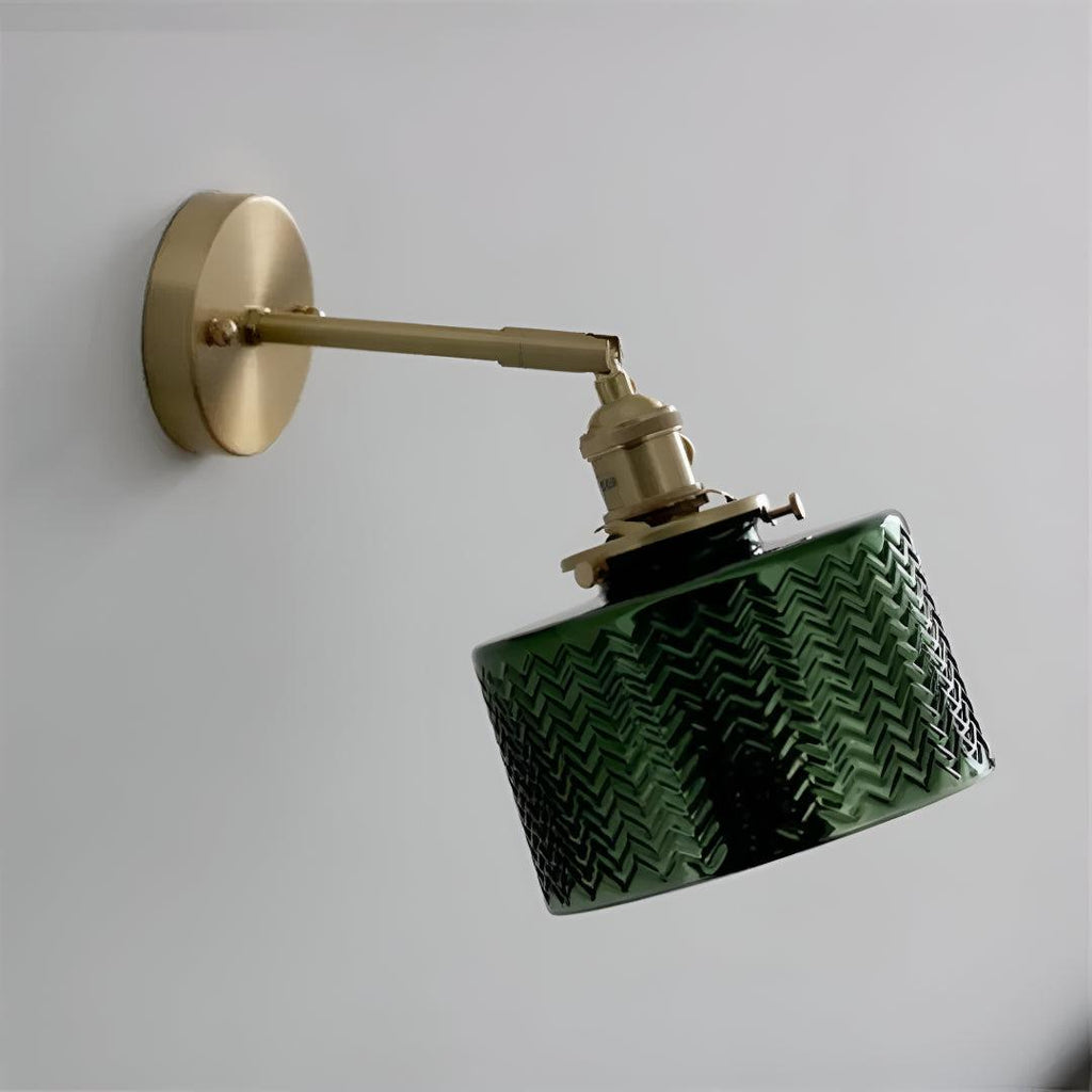 Lampada da Parete in Vetro con Paralume Regolabile per la Casa