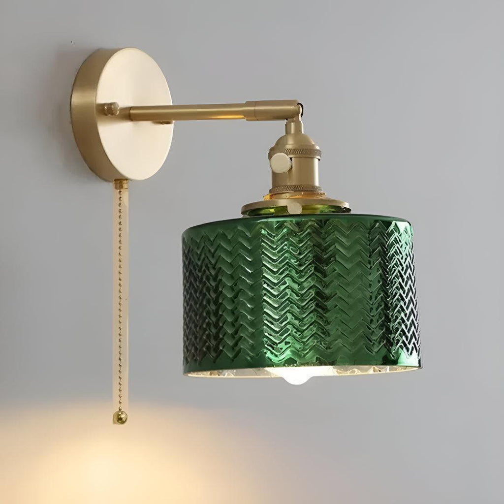 Lampada da Parete in Vetro con Paralume Regolabile per la Casa