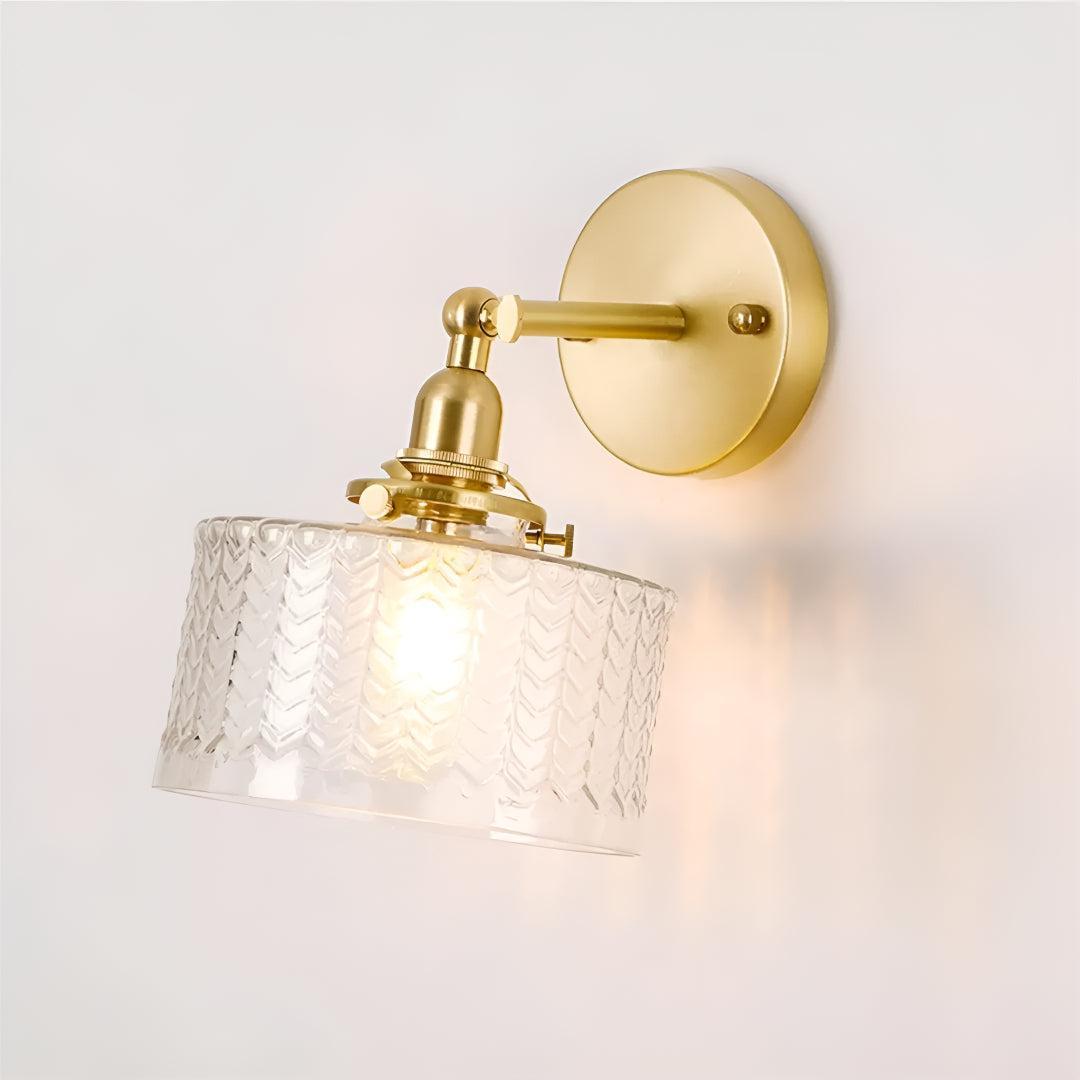 Lampada da Parete in Vetro con Paralume Regolabile per la Casa
