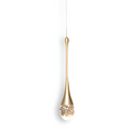 Rainelle – Lampada a sospensione in vetro cristallo nera e dorata con design a goccia