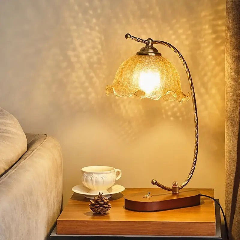 Lampada da Tavolo in Vetro per Camera da Letto