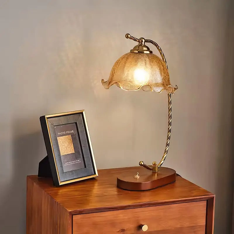 Lampada da Tavolo in Vetro per Camera da Letto