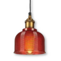 LuméBell – Lampada a Soffitto in Vetro Colorato Retro con Design Moderno