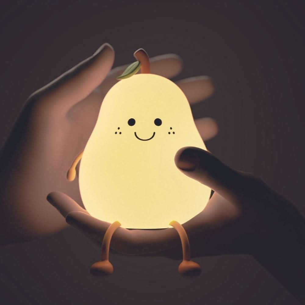 GlowPear Luce Notturna Ricaricabile in Silicone per Bambini