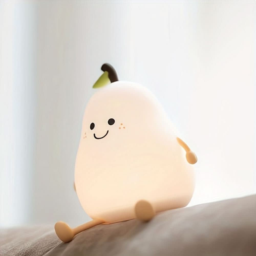 GlowPear Luce Notturna Ricaricabile in Silicone per Bambini