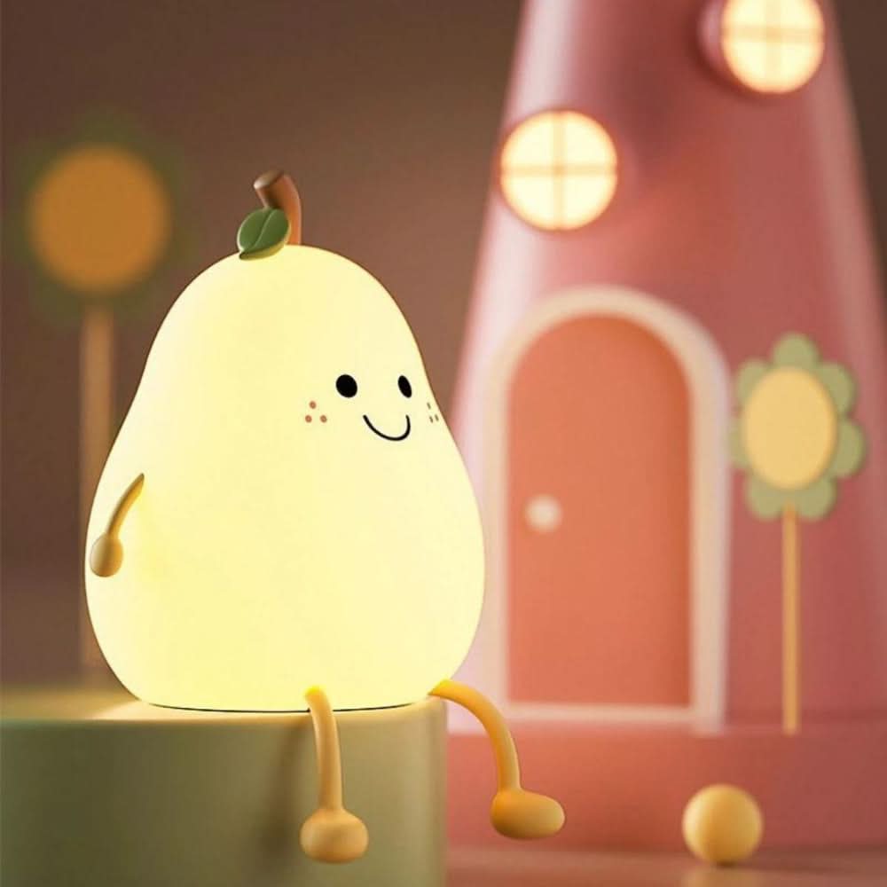 GlowPear Luce Notturna Ricaricabile in Silicone per Bambini
