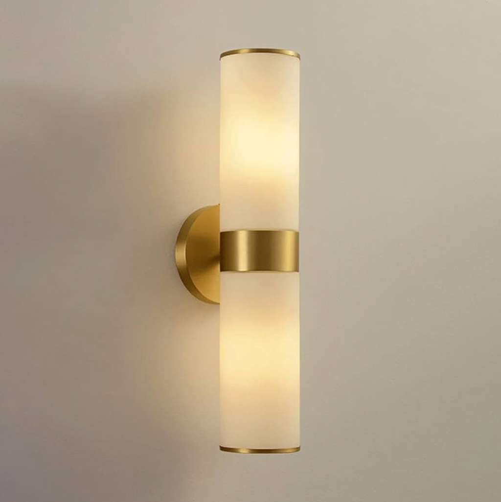 Lampada da parete elegante in tonalità oro ispirata alla natura