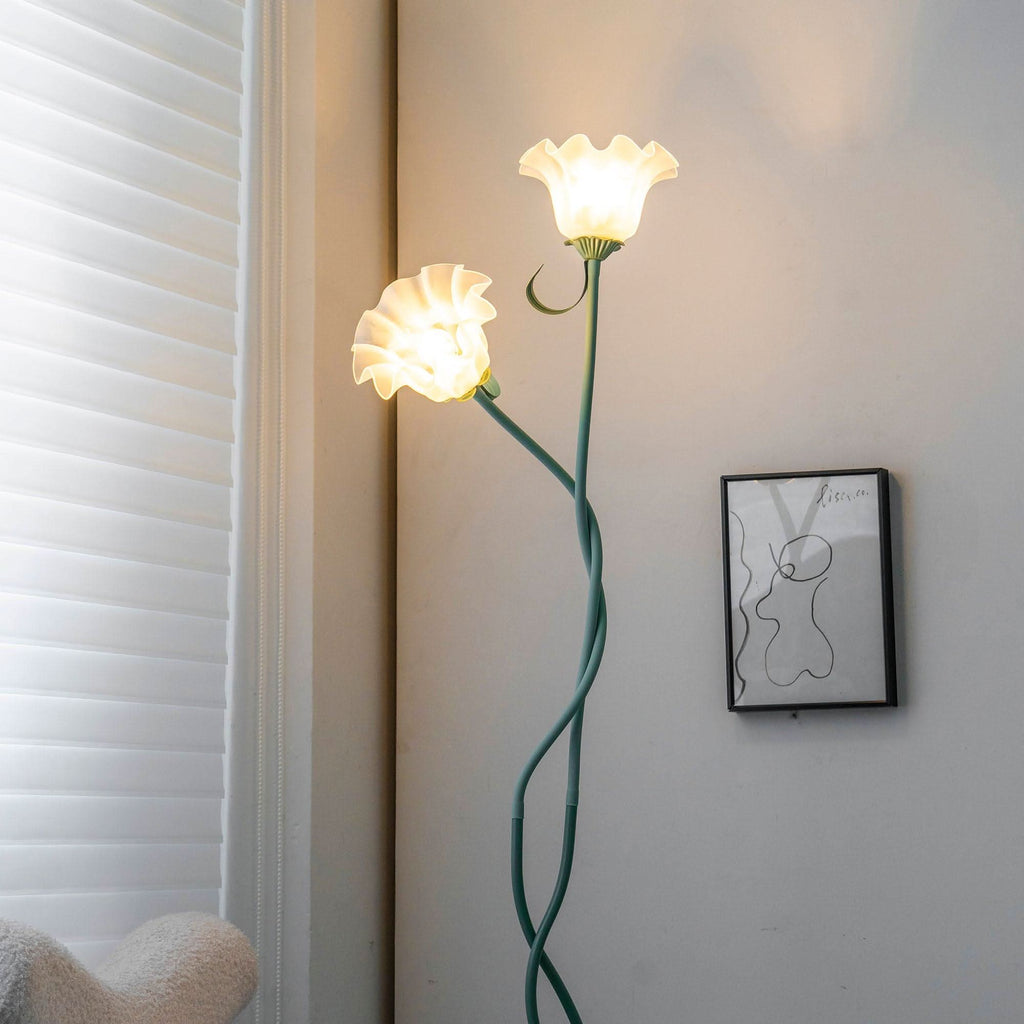 Lampada da Terra Calla con Finitura Verde Opaca
