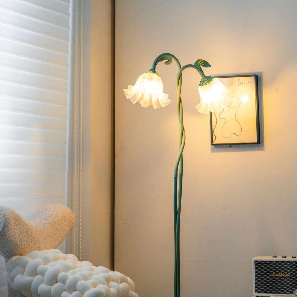 Lampada da Terra Calla con Finitura Verde Opaca