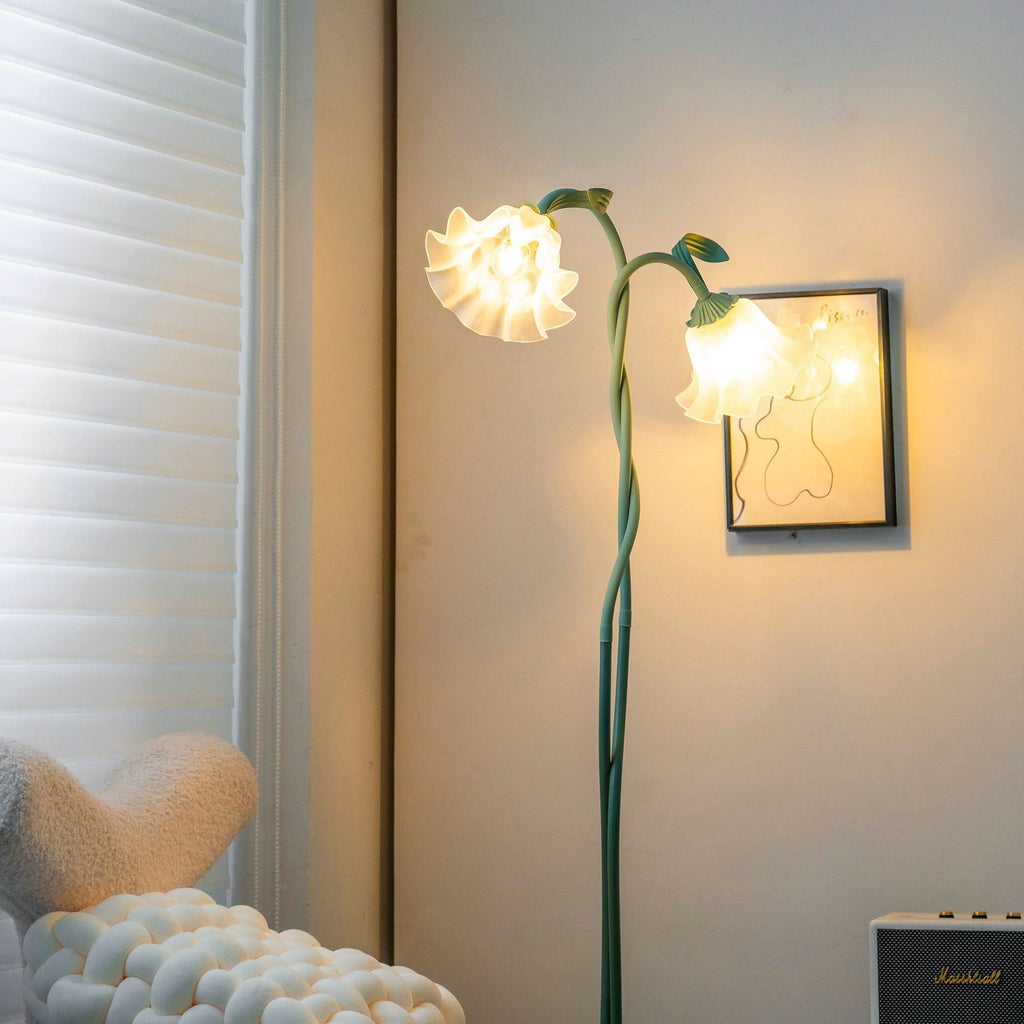 Lampada da Terra Calla con Finitura Verde Opaca