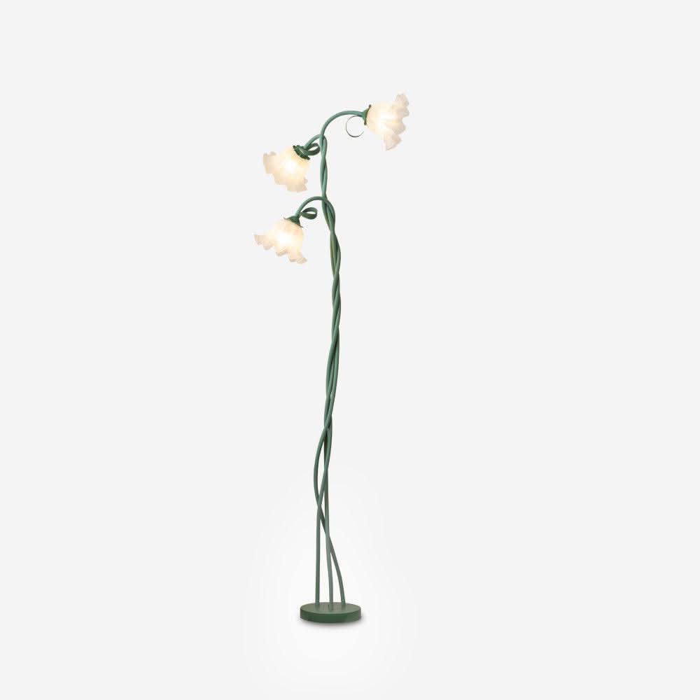 Lampada da Terra Calla con Finitura Verde Opaca