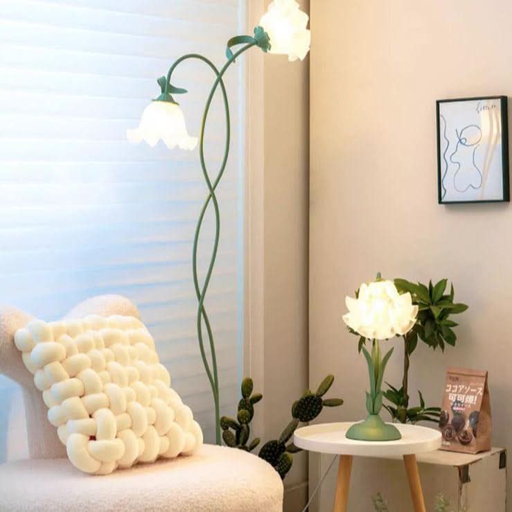 Lampada da Terra Calla con Finitura Verde Opaca