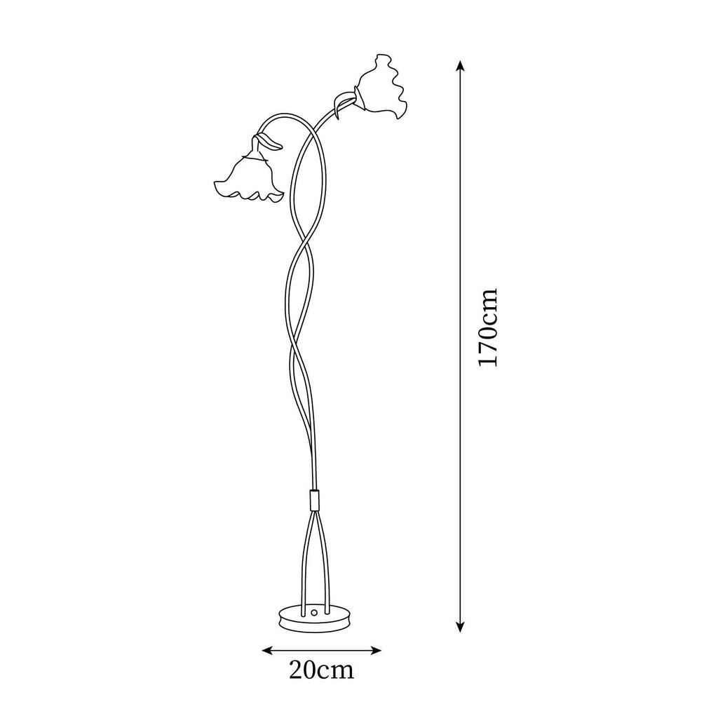 Lampada da Terra Calla con Finitura Verde Opaca