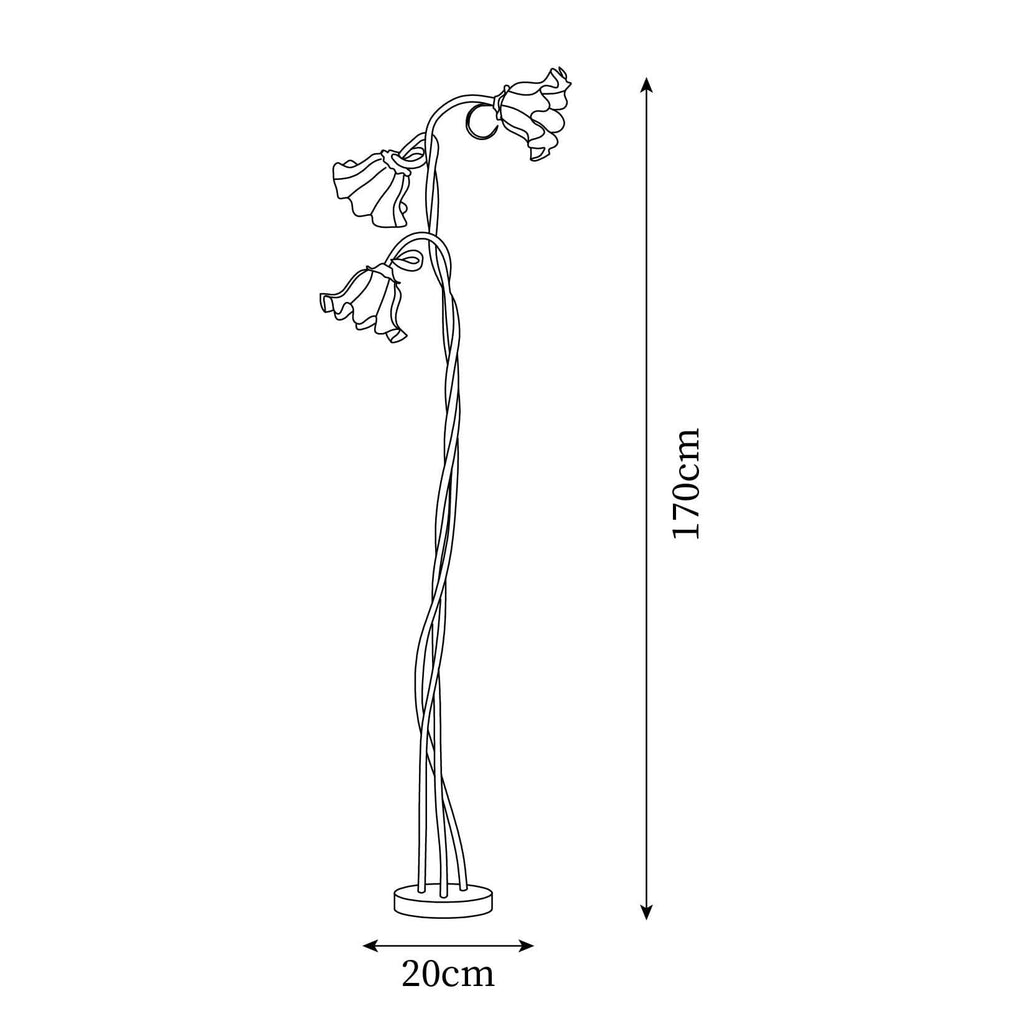 Lampada da Terra Calla con Finitura Verde Opaca