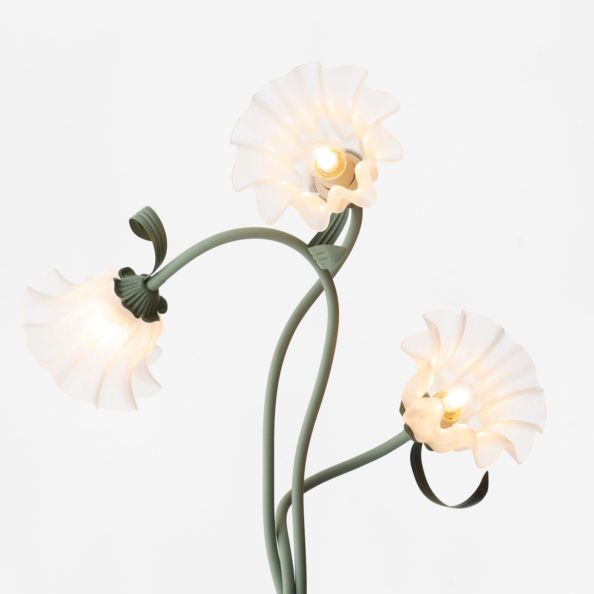 Lampada da Terra Calla con Finitura Verde Opaca