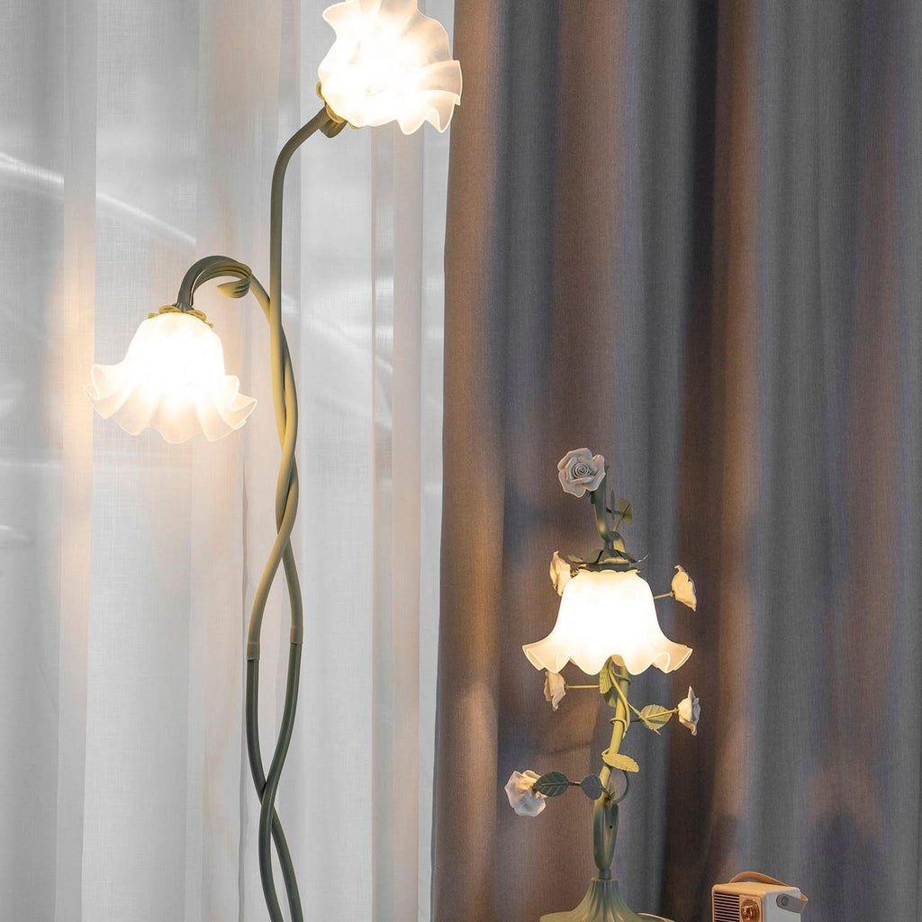 Lampada da Terra Calla con Finitura Verde Opaca