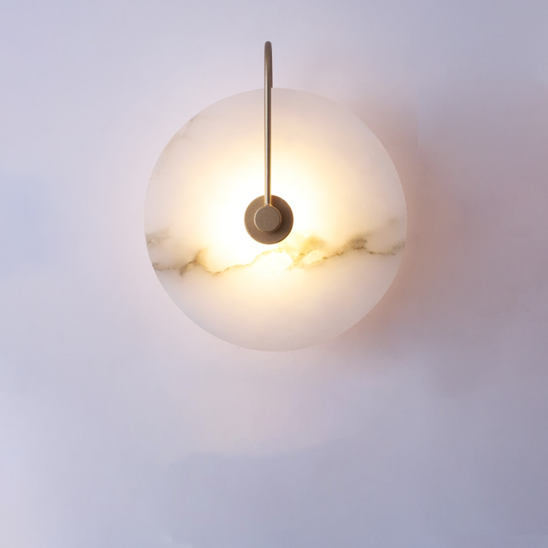 Applique LED di lusso con finitura in marmo per interni eleganti