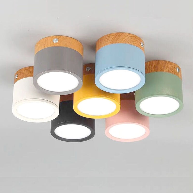Lampada da soffitto LED moderna a montaggio a incasso cilindrica
