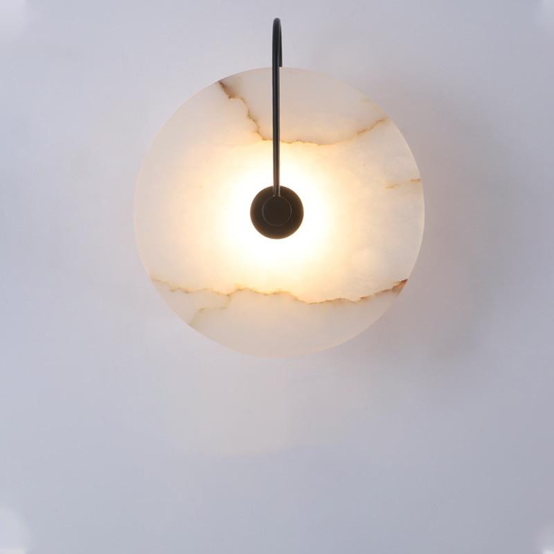 Applique LED di lusso con finitura in marmo per interni eleganti
