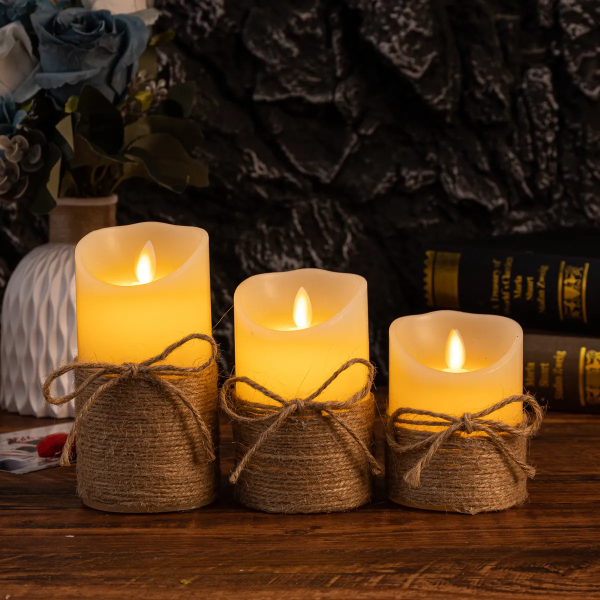 Autunno – Flamfri Ljus con Illuminazione Suggestiva