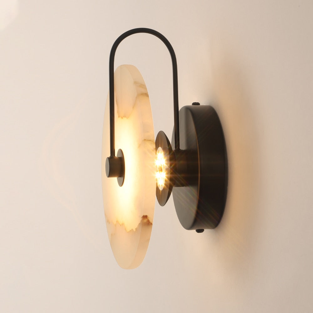Applique LED di lusso con finitura in marmo per interni eleganti