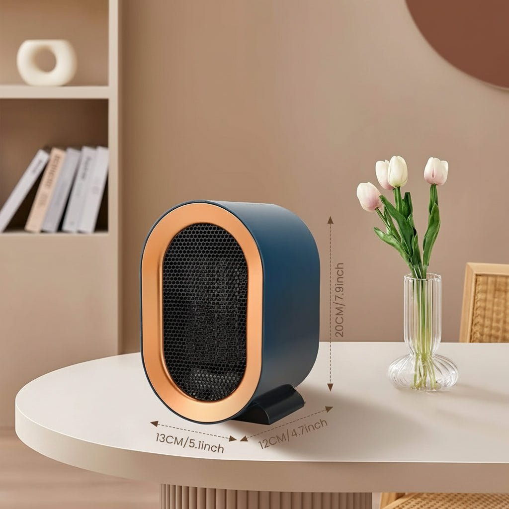WARMFLOW – Mini-riscaldatore elettrico con ventilatore in ceramica e riscaldamento ambientale a risparmio energetico