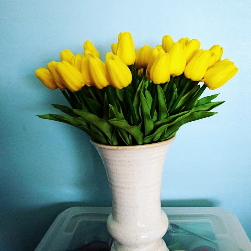 Bouquet di Fiori Artificiali con Tulipani, Decorazione (10 Pezzi)