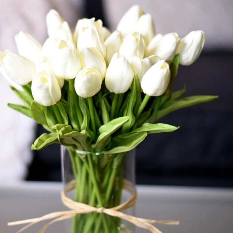Bouquet di Fiori Artificiali con Tulipani, Decorazione (10 Pezzi)