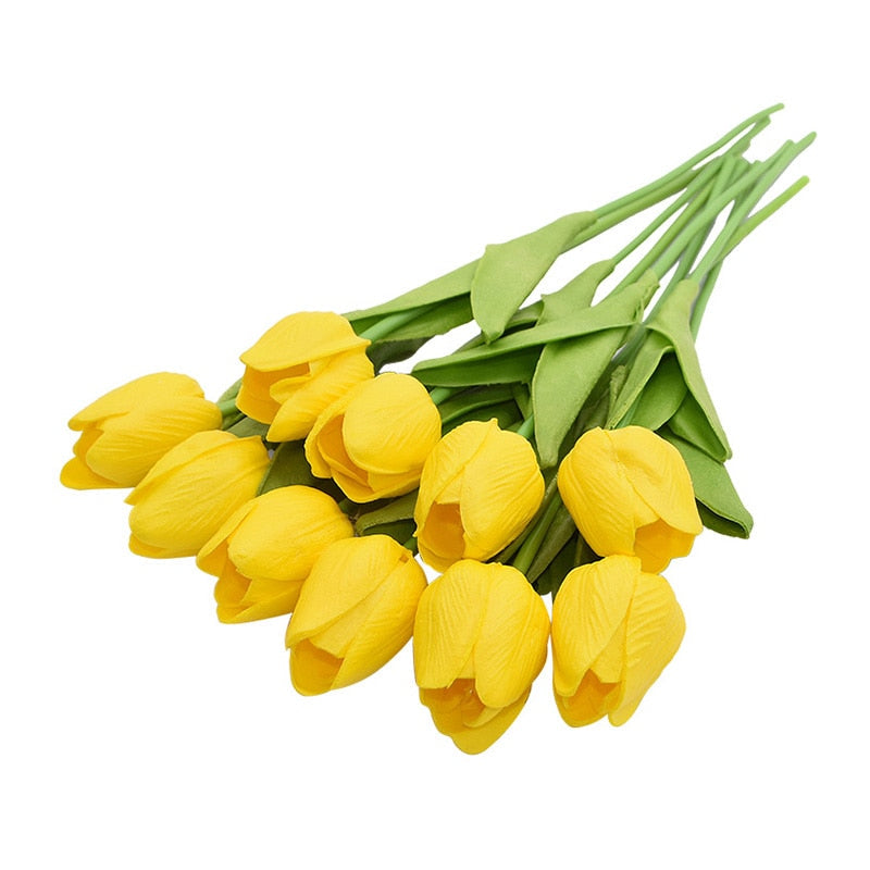Bouquet di Fiori Artificiali con Tulipani, Decorazione (10 Pezzi)
