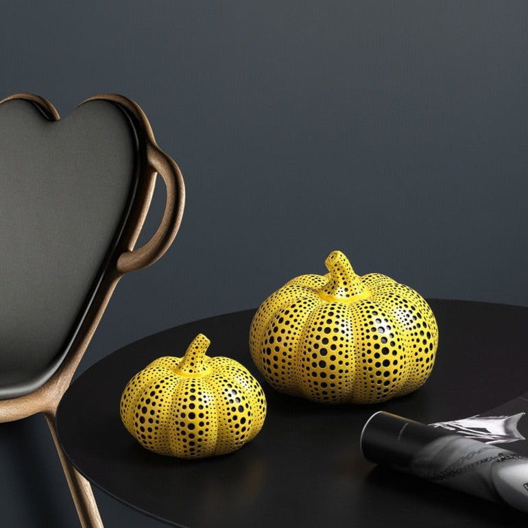 Sculture di zucche in stile Kusama Yayoi