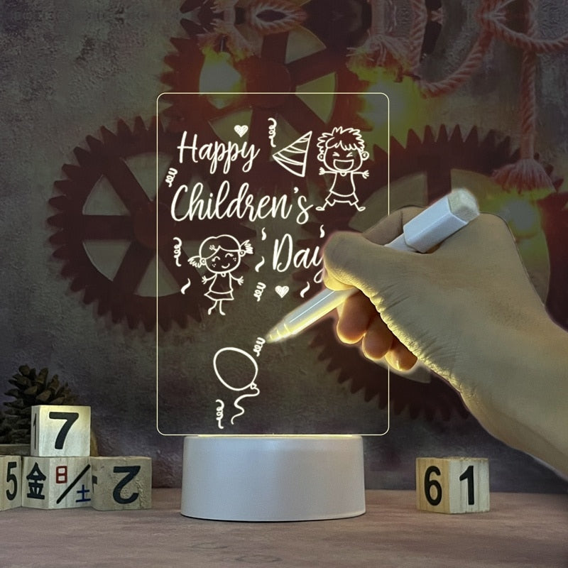 Lavagna Illuminata in Acrilico con Alimentazione USB