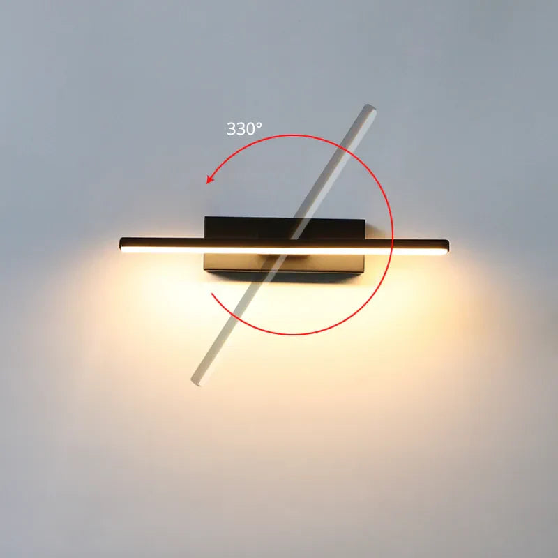 Lampada da parete moderna girevole per camera da letto - portalampada a LED regolabile