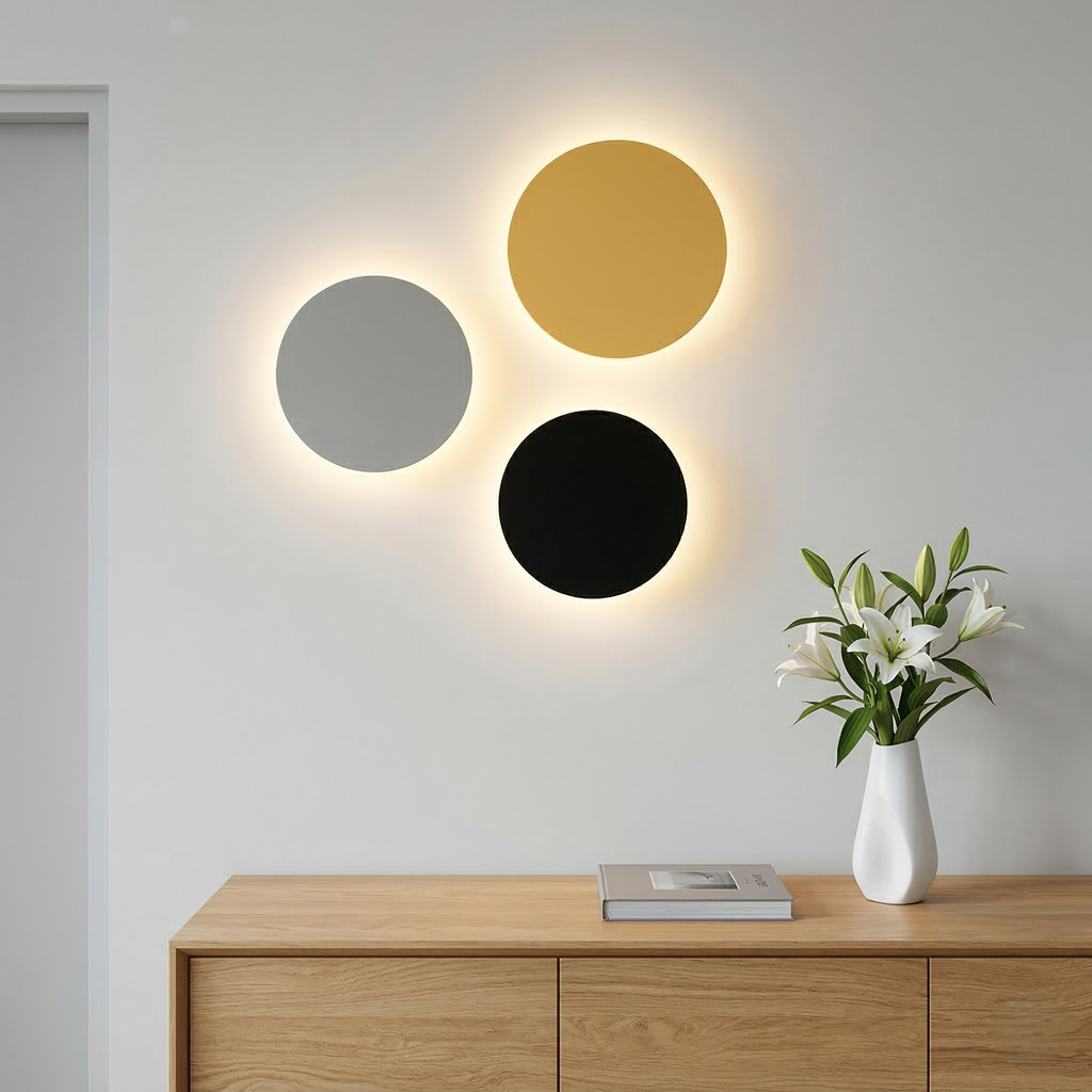 Zorell – Lampada da parete LED con design luminoso Halo