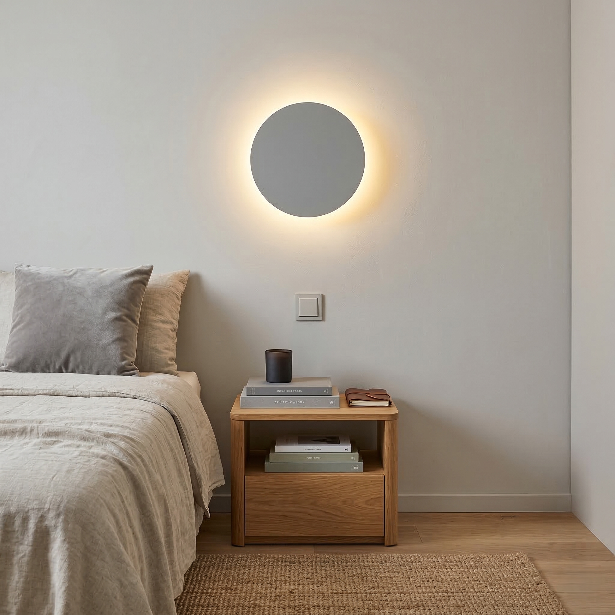 Zorell – Lampada da parete LED con design luminoso Halo