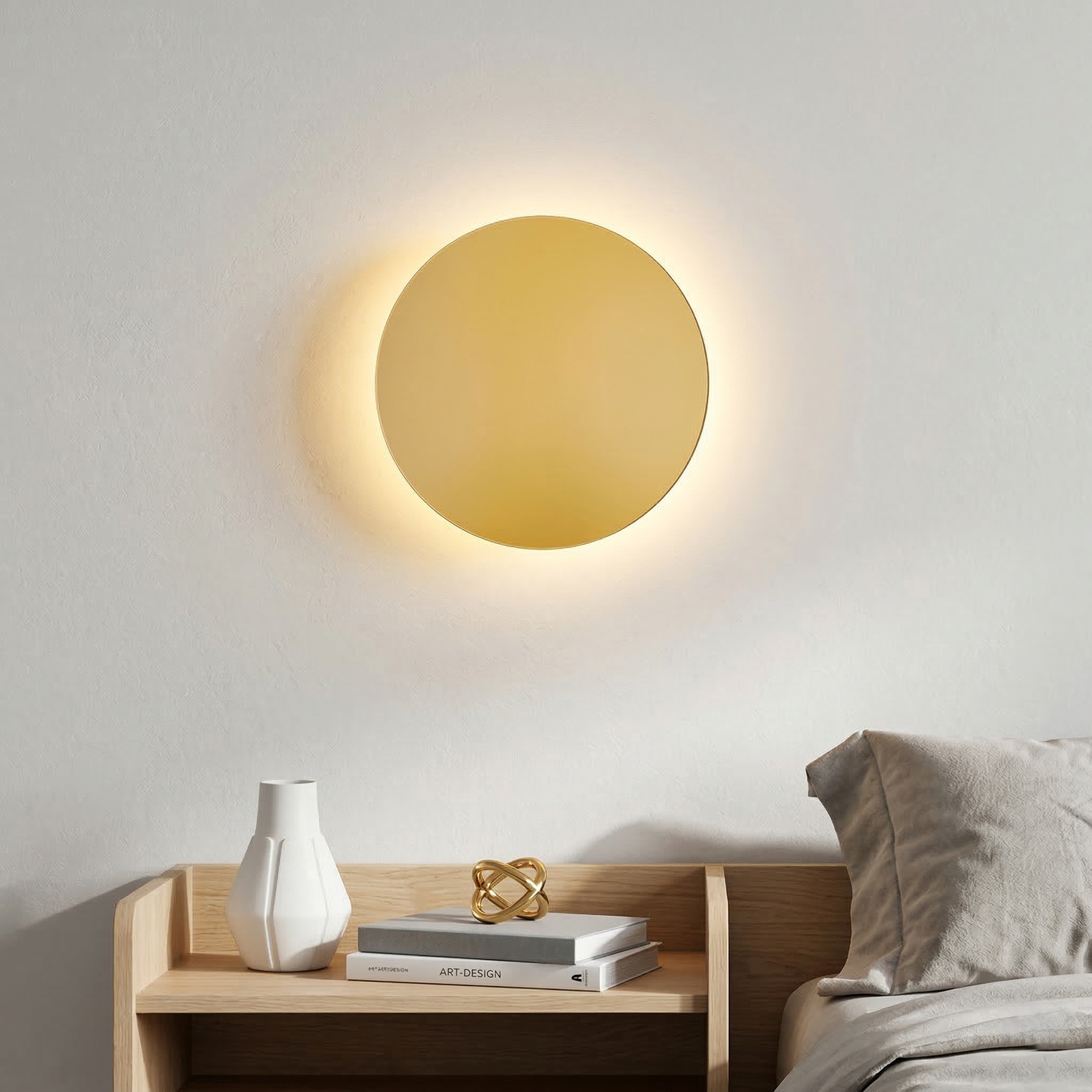 Zorell – Lampada da parete LED con design luminoso Halo