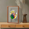 Cornice per impronte delle mani per bambini | Kit creativo fai-da-te con 4-5 lastre di acrilico – Conserva insieme i ricordi preziosi