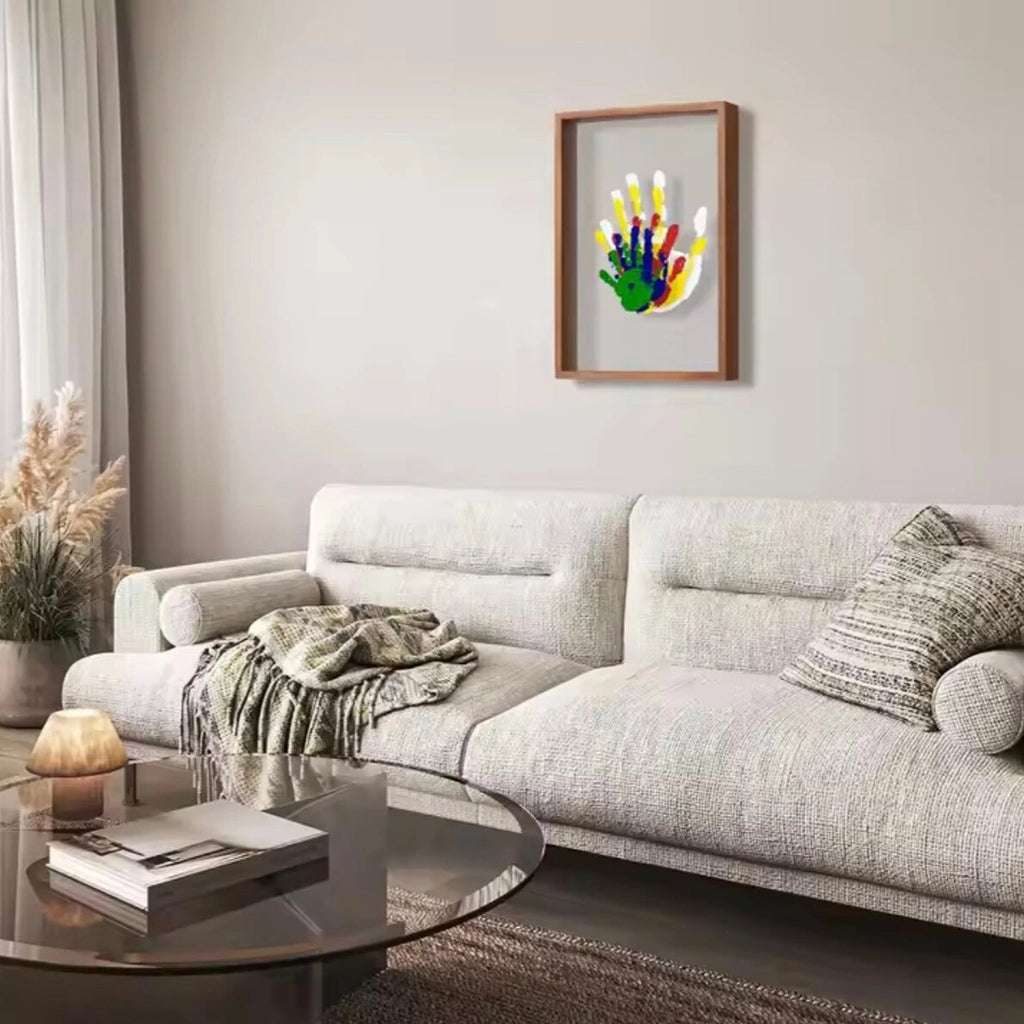 Cornice per impronte delle mani per bambini | Kit creativo fai-da-te con 4-5 lastre di acrilico – Conserva insieme i ricordi preziosi
