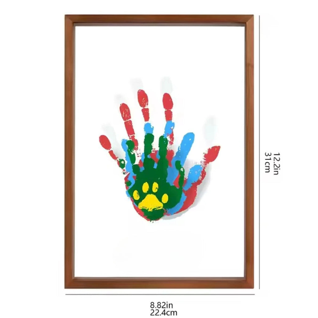 Cornice per impronte delle mani per bambini | Kit creativo fai-da-te con 4-5 lastre di acrilico – Conserva insieme i ricordi preziosi