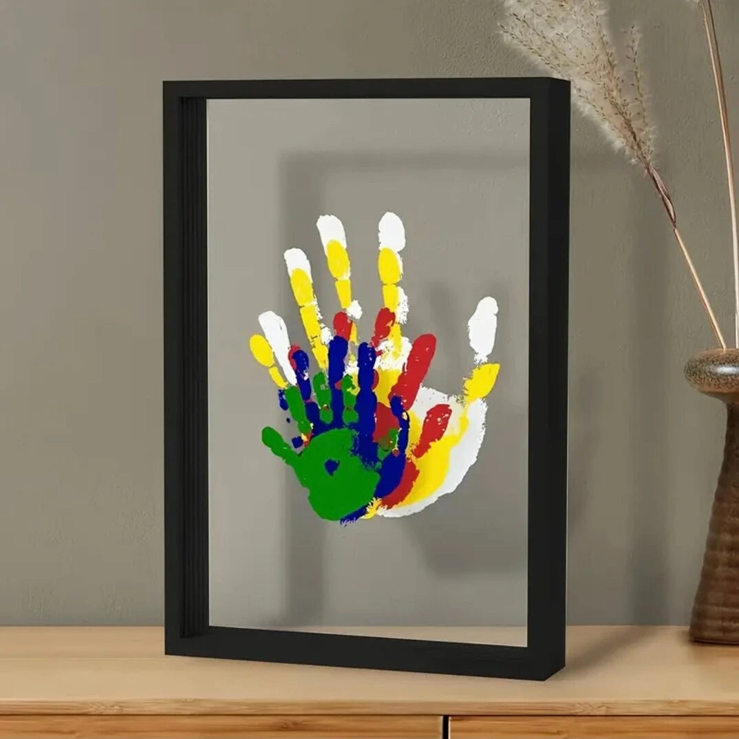 Cornice per impronte delle mani per bambini | Kit creativo fai-da-te con 4-5 lastre di acrilico – Conserva insieme i ricordi preziosi