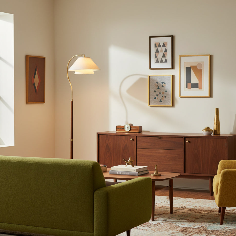 Silvara | Lampada da Terra Moderna con Design a Doppio Paralume in Tessuto per Ambienti Raffinati