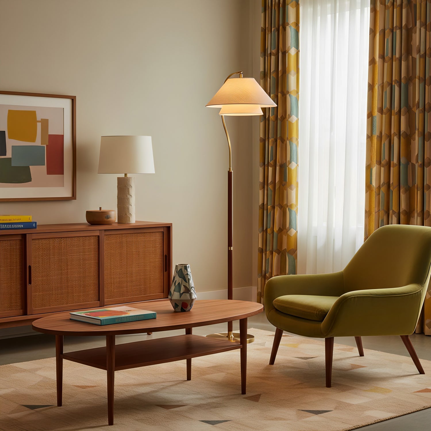 Silvara | Lampada da Terra Moderna con Design a Doppio Paralume in Tessuto per Ambienti Raffinati