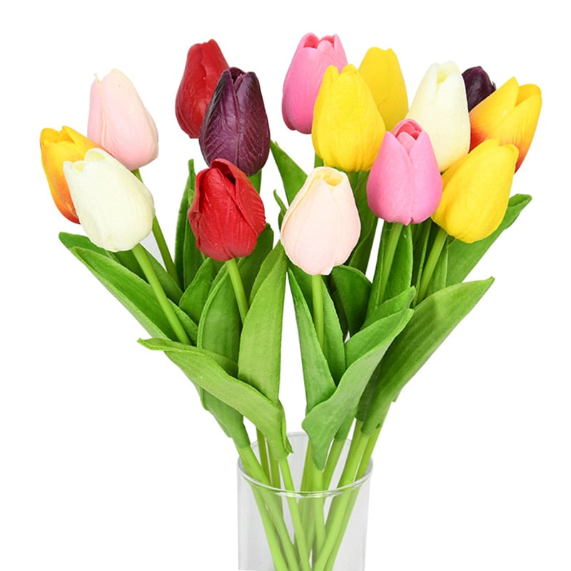 Bouquet di Fiori Artificiali con Tulipani, Decorazione (10 Pezzi)