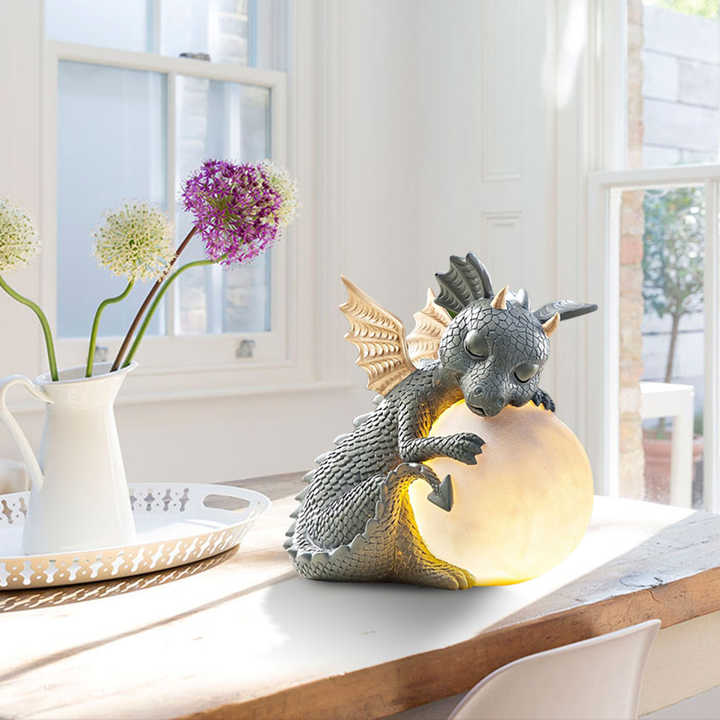 Valique | Lampada da Tavolo Decorativa a Forma di Drago con Controllo Touch, 15 Ore di Autonomia, Interno ed Esterno