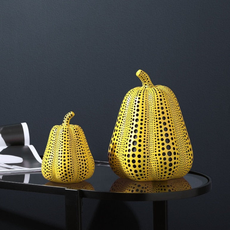 Sculture di zucche in stile Kusama Yayoi