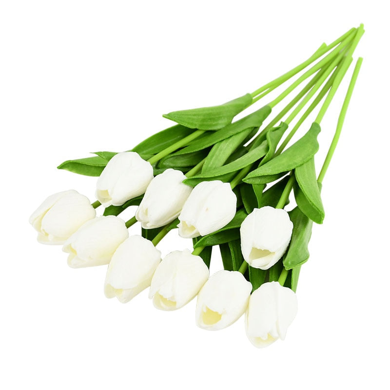 Bouquet di Fiori Artificiali con Tulipani, Decorazione (10 Pezzi)